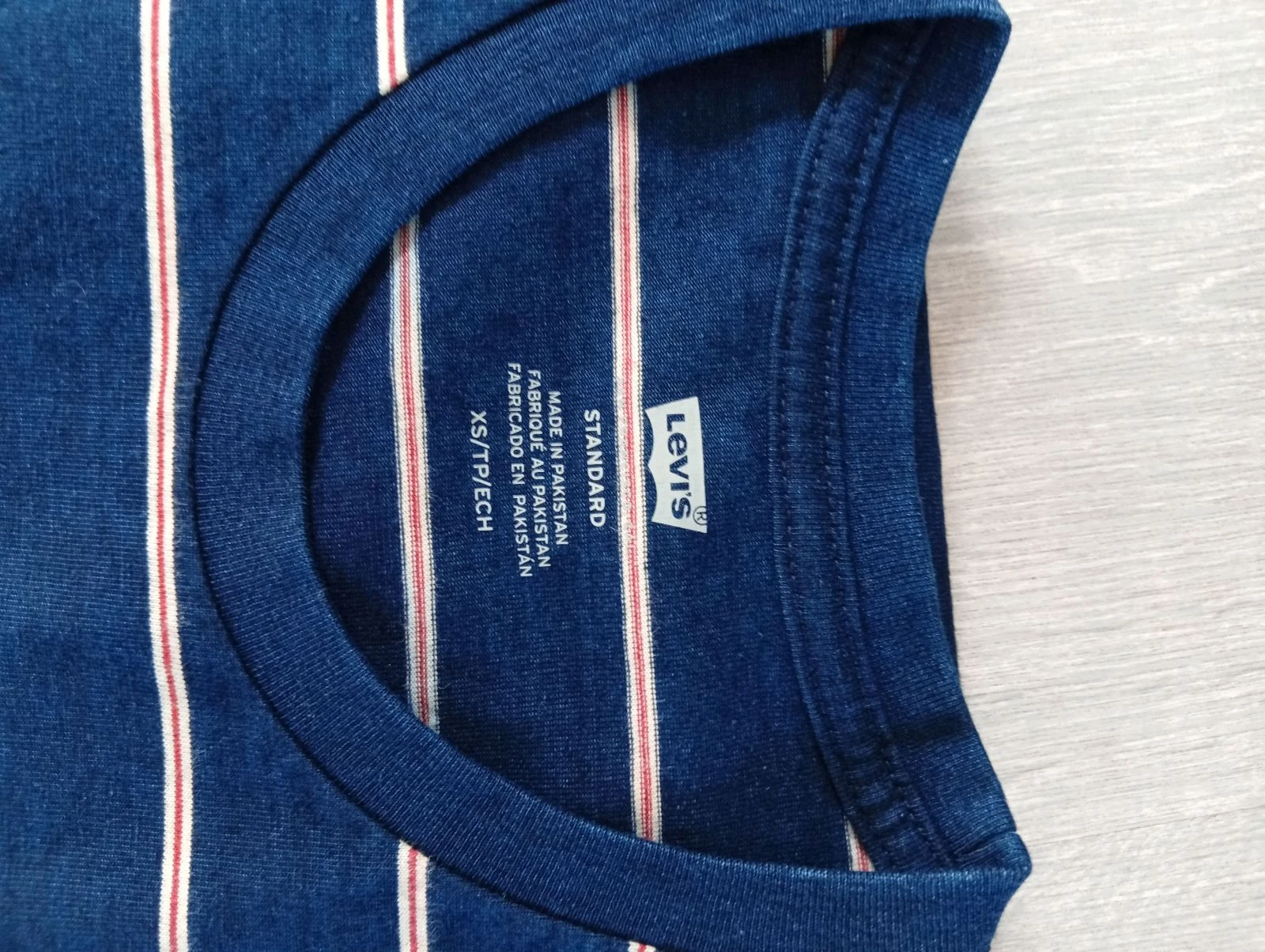 Levi’s Striped T-shirt Navy Blue & White/Red - Size XS – photo 4